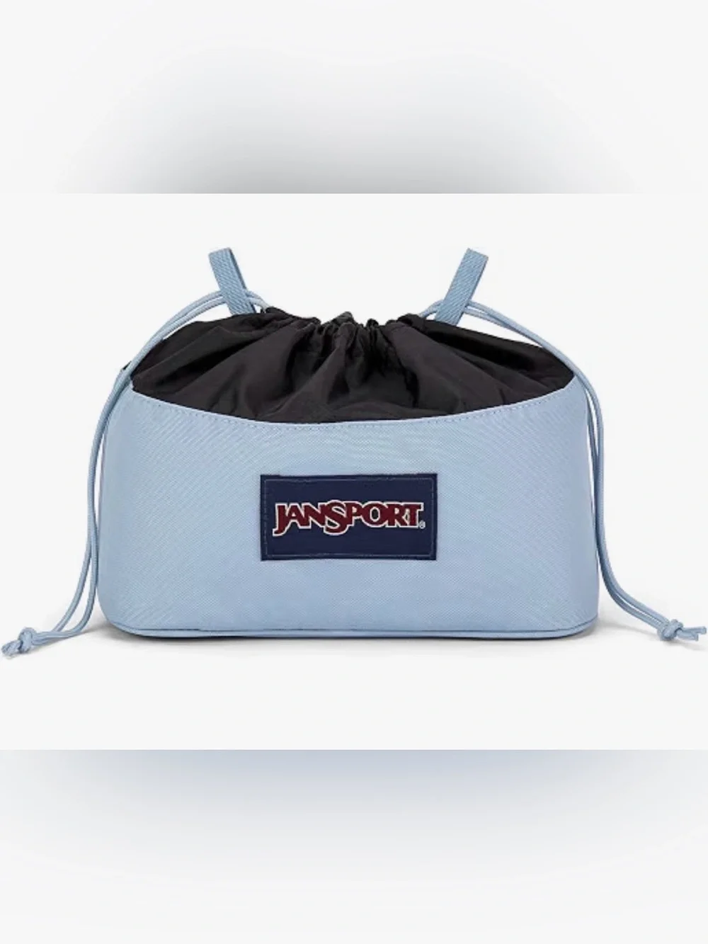 Jansport Light Blue Drawstring Pouch Cinched Caddy School Organizer - Blue Dusk
